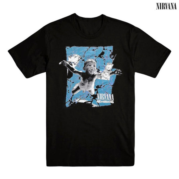 【お取り寄せ】Nirvana / ニルヴァーナ - NEVERMIND CRACKED Tシャツ(ブラック)