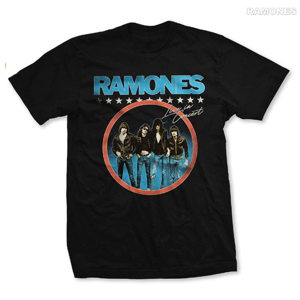 【お取り寄せ】Ramones / ラモーンズ - CIRCLE PHOTO Tシャツ (ブラック)