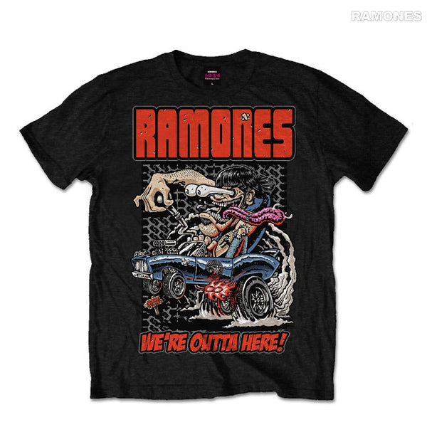 【お取り寄せ】Ramones / ラモーンズ - OUTTA HERE Tシャツ (ブラック)