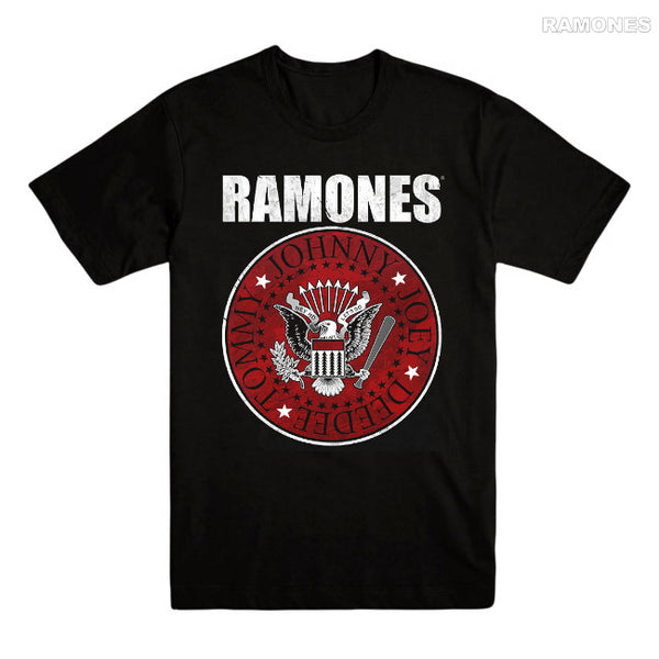 【お取り寄せ】Ramones / ラモーンズ - RED FILL SEAL Tシャツ (ブラック)