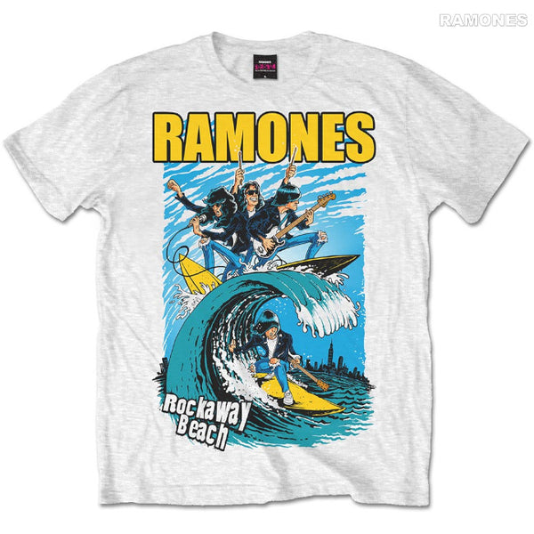 【お取り寄せ】Ramones / ラモーンズ - ROCKAWAY BEACH Tシャツ (ホワイト)