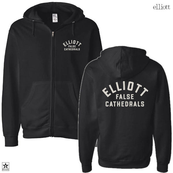 【お取り寄せ】Elliott / エリオット - FALSE CATHEDRALS ジップアップパーカー(ブラック)