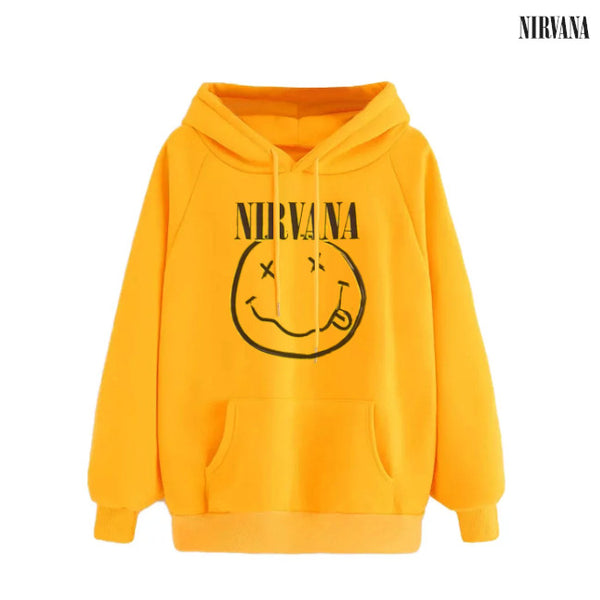 【お取り寄せ】Nirvana / ニルヴァーナ - INVERSE SMILEY プルオーバーパーカー(イエロー)