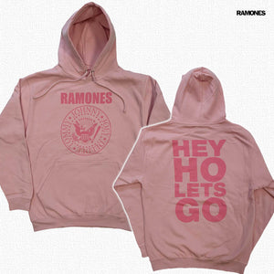 【お取り寄せ】Ramones / ラモーンズ - PINK HEY HO SEAL プルオーバーパーカー (グレー)