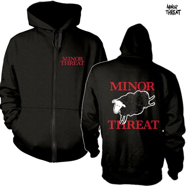 【お取り寄せ】Minor Threat / マイナー・スレット - OUT OF STEP ジップアップパーカー(ブラック)