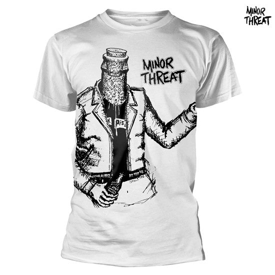 【お取り寄せ】Minor Threat / マイナー・スレット - BOTTLE MAN Tシャツ(ホワイト)