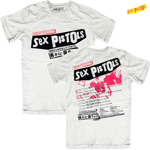 【お取り寄せ】Sex Pistols / セックス・ピストルズ - FILTHY LUCRE JAPAN Tシャツ (ホワイト)