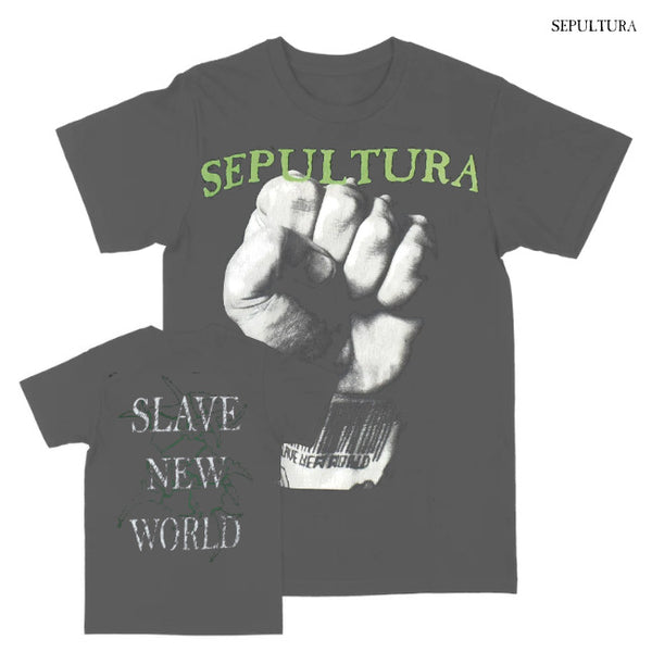 【お取り寄せ】Sepultura / セパルトゥラ - SLAVE NEW WORLD Tシャツ (チャコールグレー)