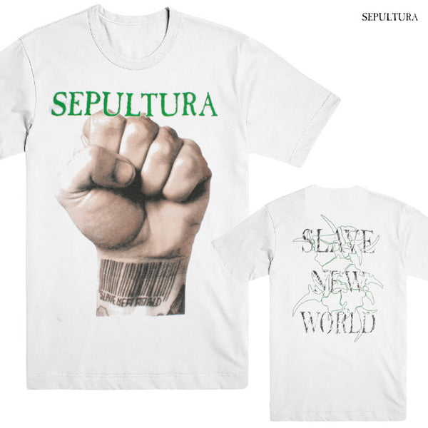 【お取り寄せ】Sepultura / セパルトゥラ - SLAVE NEW WORLD Tシャツ (ホワイト)