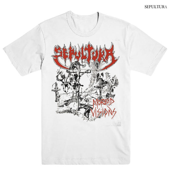 【お取り寄せ】Sepultura / セパルトゥラ - MORBID VISIONS Tシャツ (ホワイト)