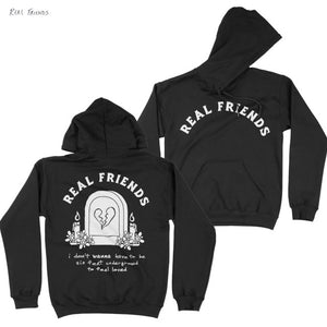 【お取り寄せ】Real Friends /リアル・フレンズ - GRAVE プルオーバーパーカー (ブラック)