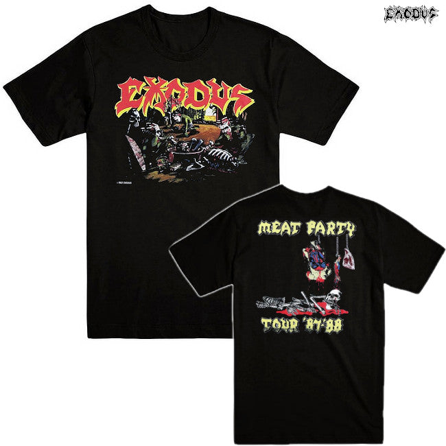 お取り寄せ】Exodus / エクソダス - MEAT PARTY TOUR Tシャツ(ブラック