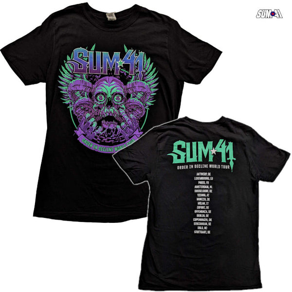 【お取り寄せ】SUM 41 / サム・フォーティーワン - ORDER IN DECLINE TOUR Tシャツ (ブラック)