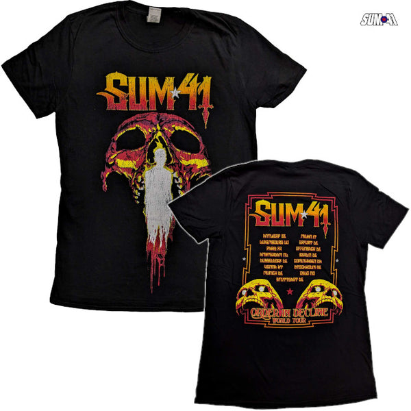 【お取り寄せ】SUM 41 / サム・フォーティーワン - ORDER IN DECLINE TOUR 2020 CANDLE SKULL Tシャツ (ブラック)