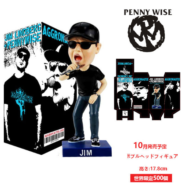 【限定500】Pennywise /ペニーワイズ - Jim Lindberg 首振りヘッド・フィギュア