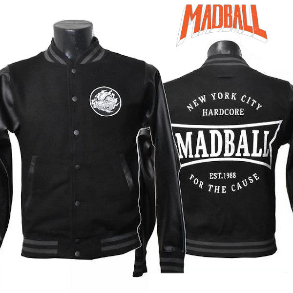 【即納】【廃盤】【早い者勝ち！】Madball / マッドボール - For The Cause カレッジ・ジャケット(ジェットブラック)
