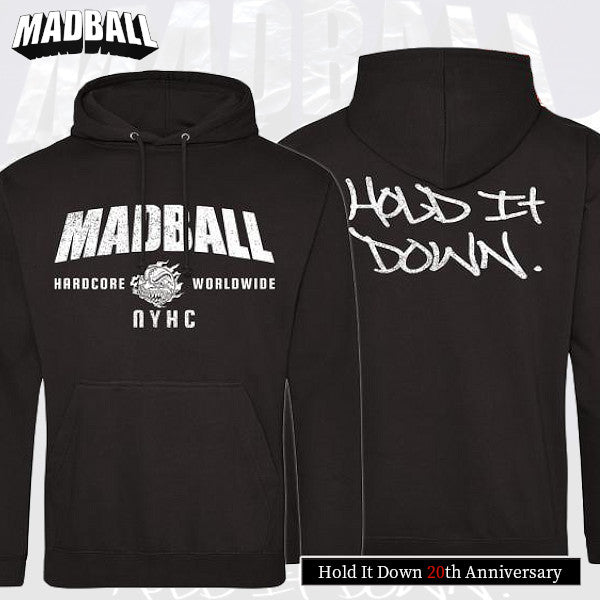 【お取り寄せ】【廃盤間近】Madball / マッドボール - Hold It Down 2020 プルオーバーパーカー(ブラック)【20周年記念】