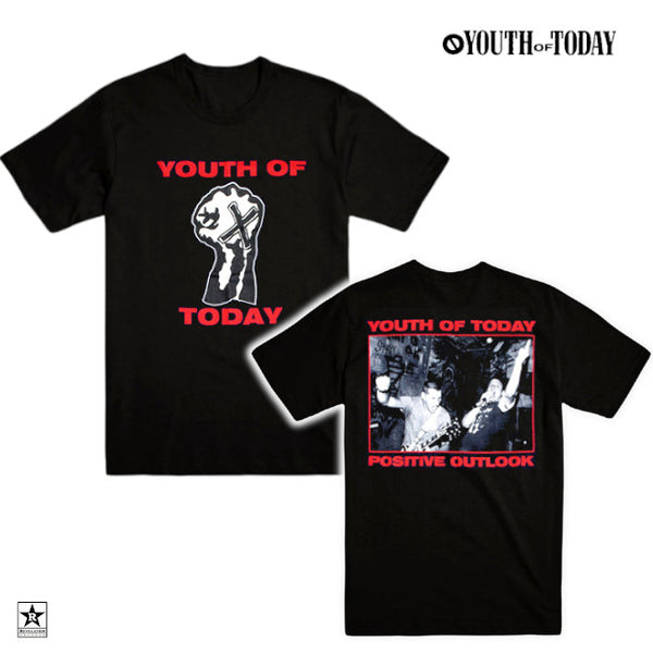 【即納】Youth Of Today /ユース・オブ・トゥデイ - Positive Outlook Tシャツ(ブラック)