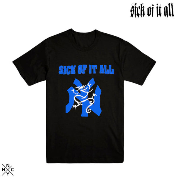 【ラスト1枚】【廃盤】【早い者勝ち！】Sick of It All / シック・オブ・イット・オール NY Blue Dragon Tシャツ(ブラック)