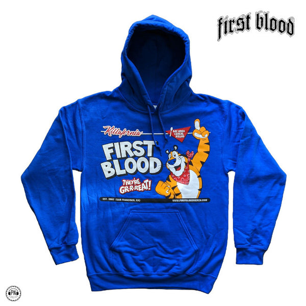 【即納】First Blood /ファーストブラッド - They're Great プルオーバーパーカー(ブルー)