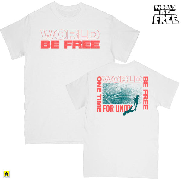 【即納】World Be Free / ワールド・ビー・フリー - ONE TIME FOR UNITY Tシャツ (ホワイト)