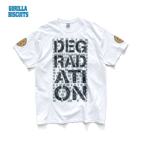 【即納】Gorilla Biscuits / ゴリラ・ビスケッツ - Degradation Tシャツ(ホワイト)