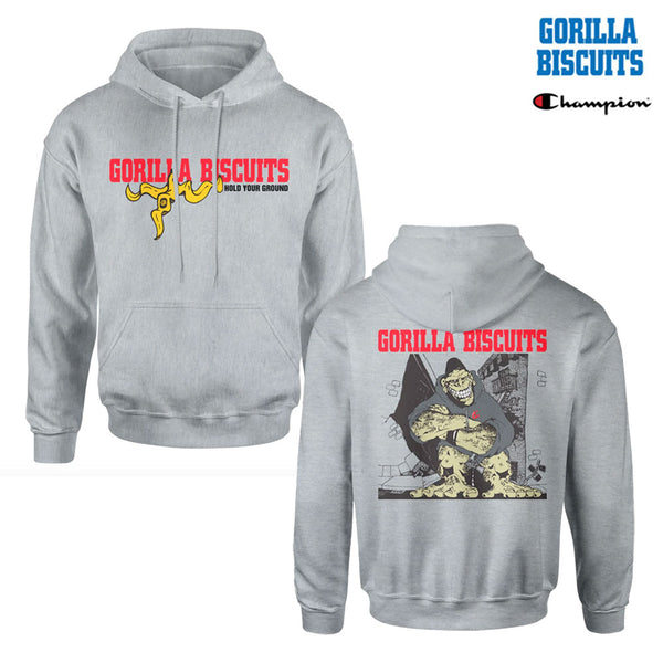 【即納】 Gorilla Biscuits /ゴリラ・ビスケッツ - Hold Your Ground チャンピオン・プルオーバーパーカー(グレー)