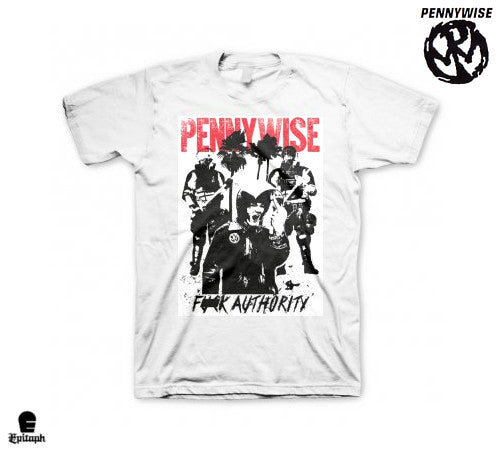 【お取り寄せ】Pennywise /ペニーワイズ - Fuck Authority Tシャツ (ホワイト)