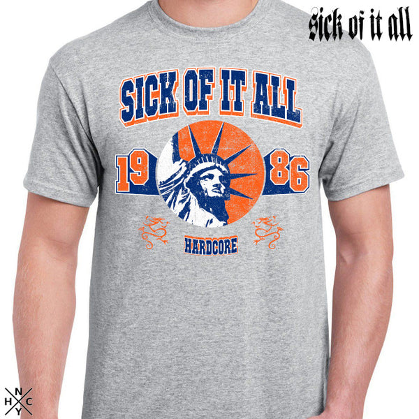 【完売】Sick of It All / シック・オブ・イット・オール Knicks Tシャツ(グレー)