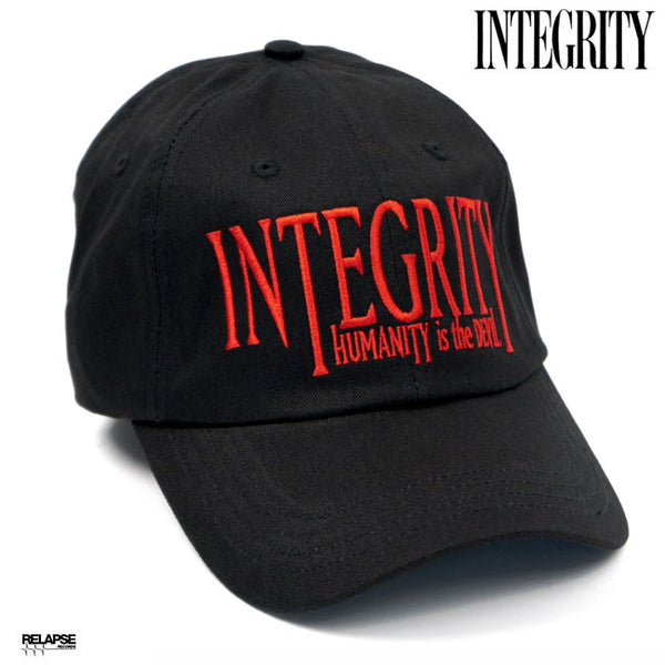 【お取り寄せ】INTEGRITY /インテグリティ - HUMANITY IS THE DEVIL ダッドハット・キャップ(ブラック)