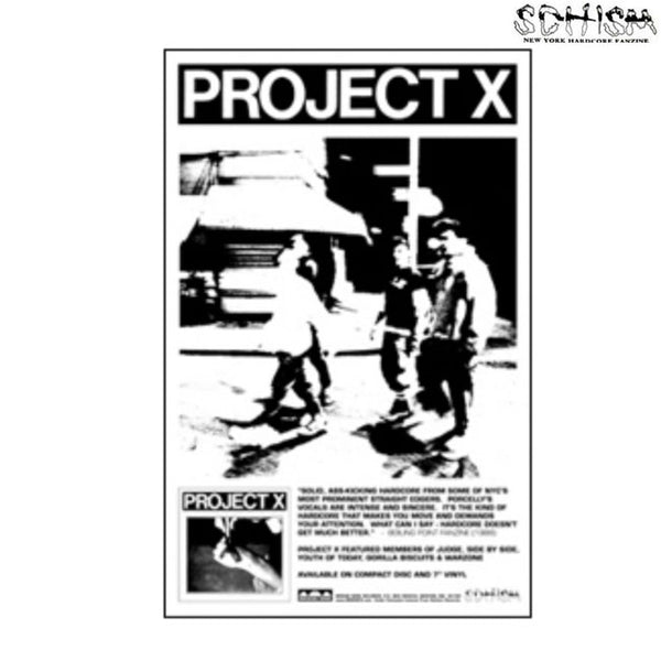 【品切れ】Schism Records / スシマレコード -  Project X ポスター