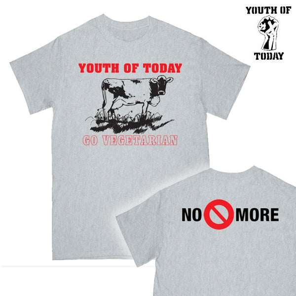 【在庫限り】Youth Of Today /ユース・オブ・トゥデイ - GO VEGETARIAN Tシャツ(グレー)