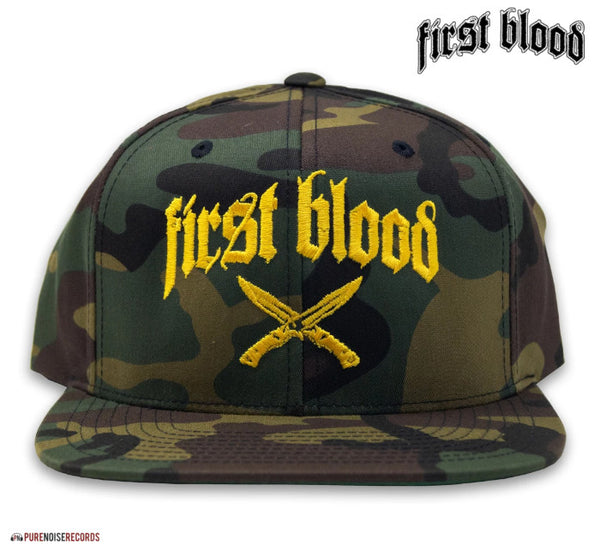 【お取り寄せ】First Blood /ファーストブラッド - Knives スナップバック・キャップ(迷彩)
