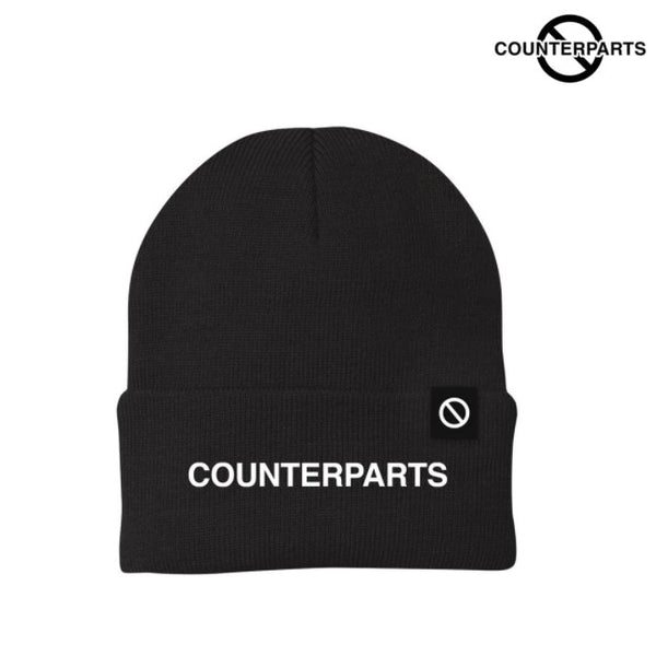 【お取り寄せ】Counterparts / カウンターパーツ - Logo W/ Hemtag ビーニー・ニット帽子(ブラック)