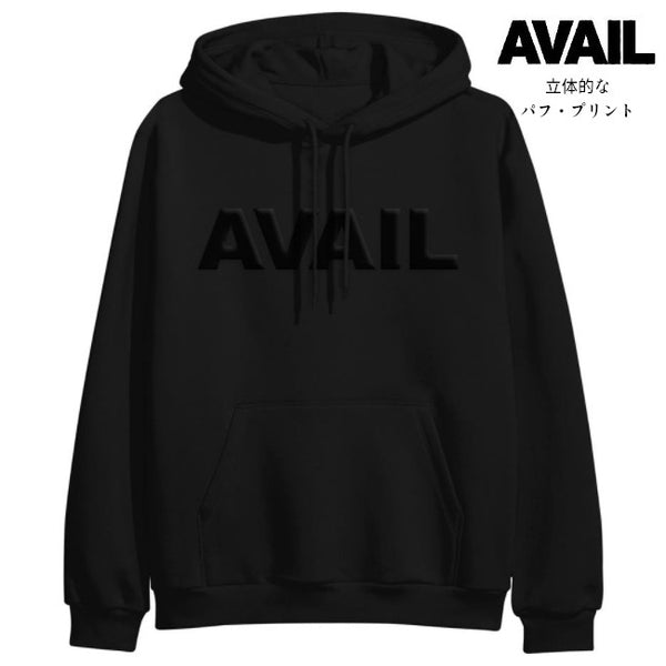 【お取り寄せ】Avail / アヴェイル - Logo プルオーバーパーカー(ブラック)※パフ・プリント