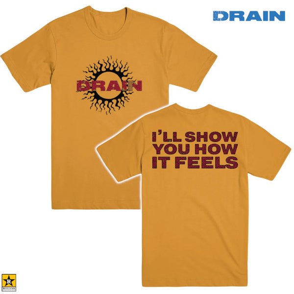 【お取り寄せ】Drain / ドレーン - SUN Tシャツ (ゴールドイエロー)