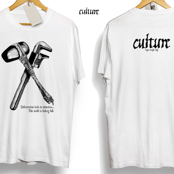 【お取り寄せ】Culture / カルチャー - DEFORESTATION Tシャツ(ホワイト)