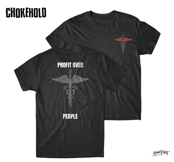 【お取り寄せ】Chokehold / チョークホールド - Profit Over People Tシャツ(ブラック)