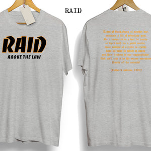 【お取り寄せ】RAID / レイド - ABOVE THE LAW Tシャツ(グレー)