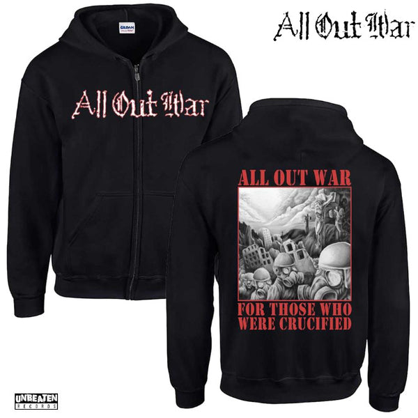【お取り寄せ】All Out War / オール・アウト・ウォー - Crucified ジップアップパーカー(ブラック)