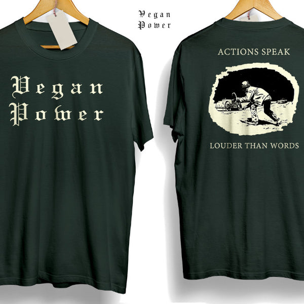 【お取り寄せ】Vegan Earth Order / ヴィーガン・アース・オーダー - Vegan Power Tシャツ(グリーン)