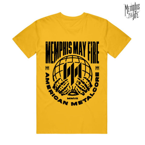 【お取り寄せ】Memphis May Fire /メンフィス・メイ・ファイヤー - Metalcore Tシャツ (イエロー)