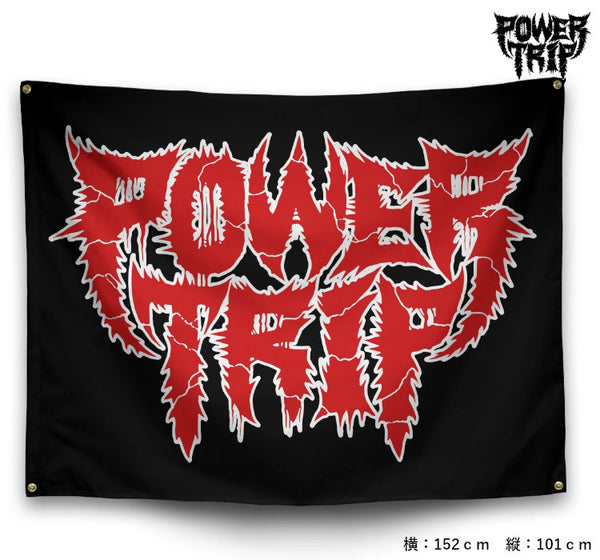 【お取り寄せ】Power Trip /パワートリップ - Logo フラッグ・バナー(ブラック)