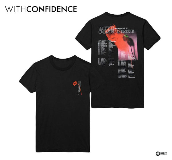 【お取り寄せ】With Confidence / ウィズ・コンフィデンス - 2019 Tour Tシャツ(ブラック)