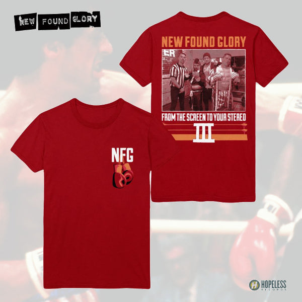 【お取り寄せ】New Found Glory / ニュー・ファウンド・グローリー - Italian Boxing Guy Tシャツ(カーディナルレッド)