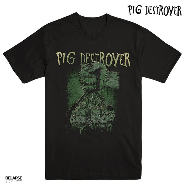 【お取り寄せ】Pig Destroyer /ピッグ・デストロイヤー HEADS - Tシャツ(ブラック)