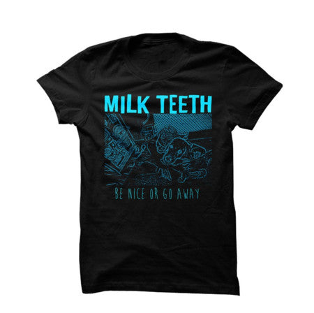 【お取り寄せ】Milk Teeth/ミルク・ティース - Be Nice Dog Black Tシャツ(ブラック)
