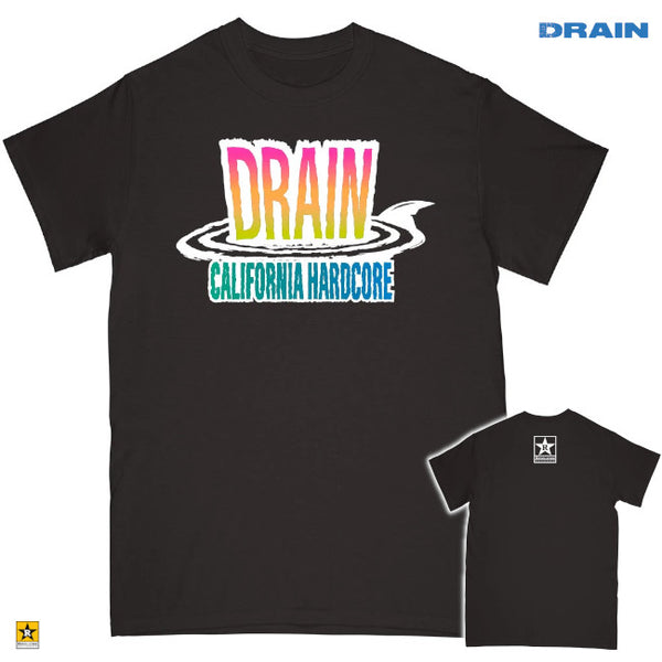 【即納】Drain / ドレーン - CALIFORNIA HARDCORE NEW Tシャツ(ブラック)