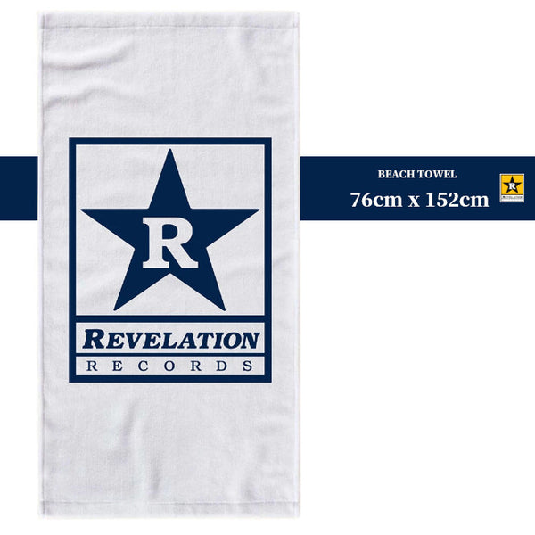 【お取り寄せ】Revelation Records / レヴェレーション・レコード - LOGO ビーチタオル(ホワイト)