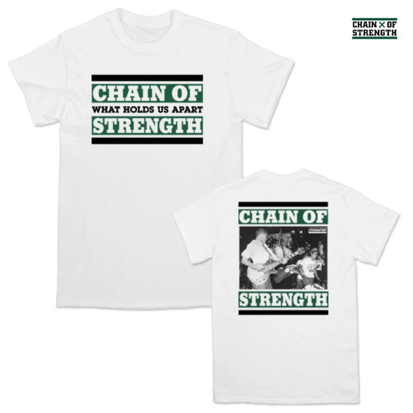 【お取り寄せ】Chain of Strength / チェイン・オブ・ストレングス - WHAT HOLDS US Tシャツ(ホワイト)